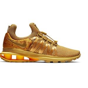 Nike SHOX Gravity Gold Metallic Running Shoe
